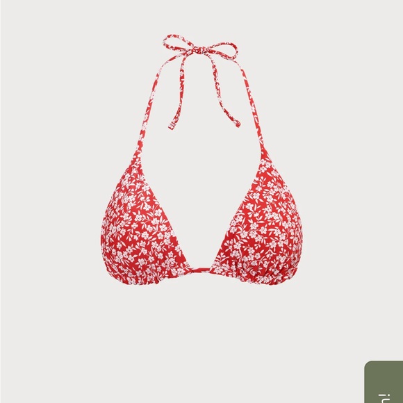 Berlook Red Reversible Tie Floral Bikini Set, Size S, NWT - Picture 5 of 8